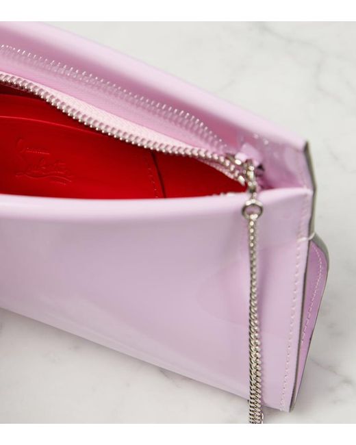 Christian Louboutin Purple Loubitwist Small Patent Leather Clutch