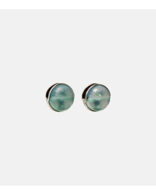 Alaïa Green Embellished Earrings