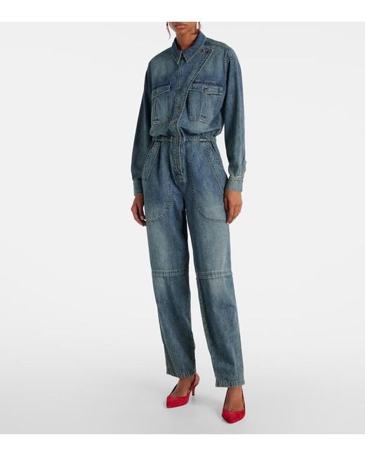 Isabel Marant Blue Denim Jumpsuit