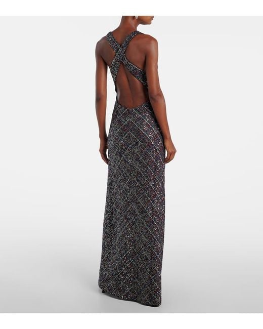 Missoni Black Sequined Lame Maxi Dress