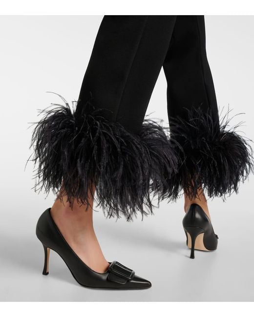 Salones Maysale 70 De Piel Manolo Blahnik de color Black