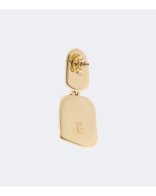 LaDoubleJ Purple Spells 24Kt-Plated Drop Earrings