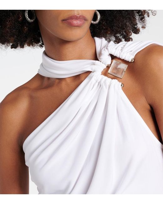 Christopher Esber White Bezel Quartz Draped Top