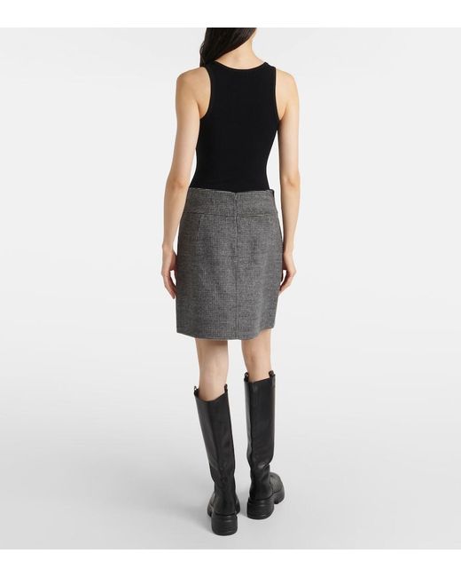Max Mara Gray Stone Mini Skirt