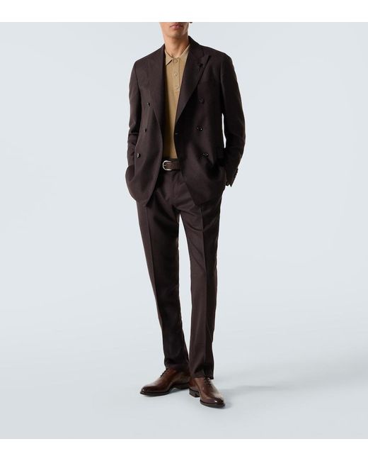 Lardini Black Virgin Wool Suit for men