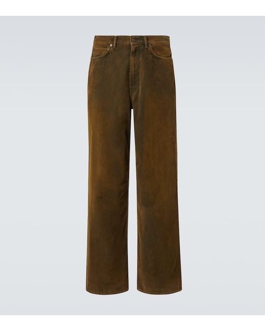 Acne Weite Hose Aus Baumwoll-Cord in Green für Herren