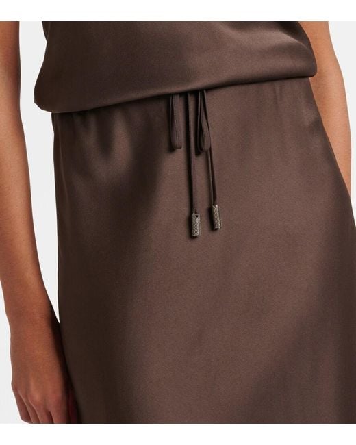 Brunello Cucinelli Brown Long Dress