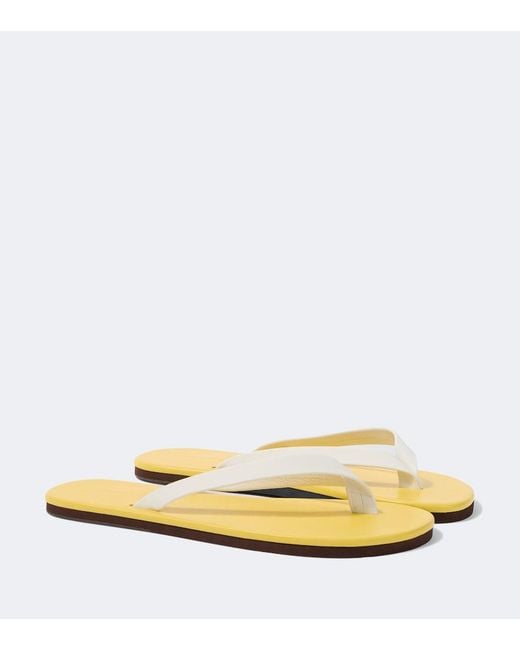 Auralee Metallic Leather Thong Sandals for men