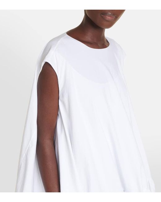 Vestido midi Tadao de popelin de algodon The Row de color White