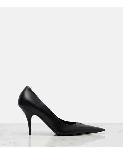 Balenciaga Black Avenue Bb Editor 90 Leather Pumps