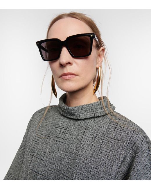 Bottega Veneta Brown Soft Square Sunglasses