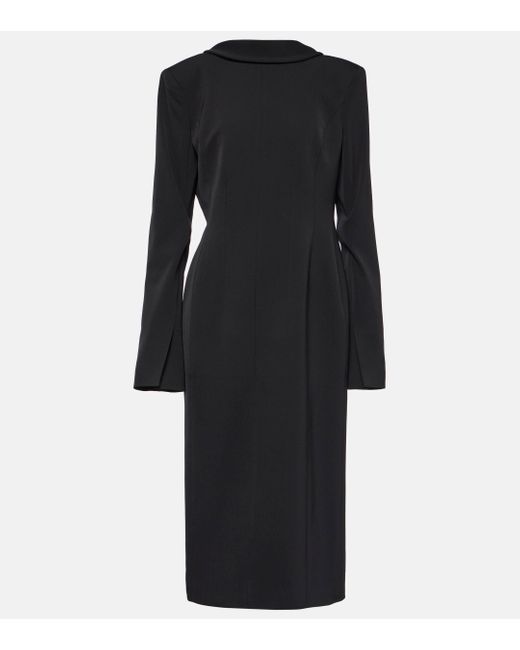 Acne Black Dadress High-neck Midi Dress