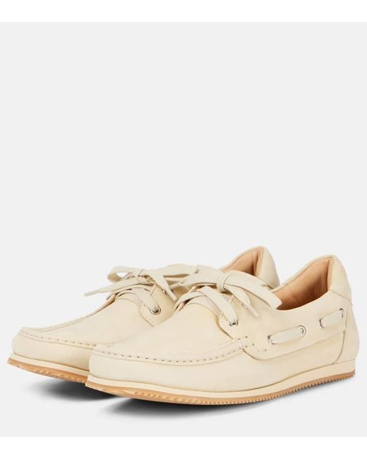 Jacquemus Natural Batto Leather Boat Shoes