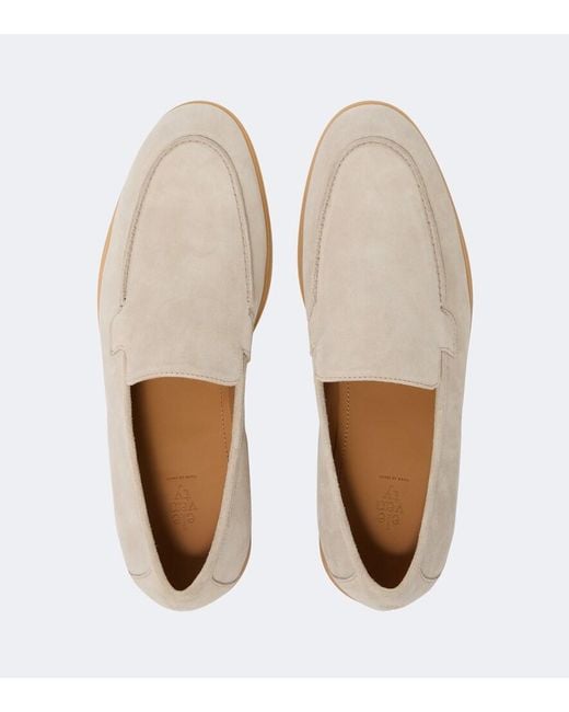Eleventy White Suede Loafers for men