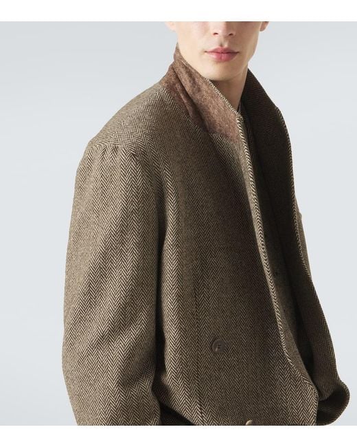 Giorgio Armani Natural Archivio Cotton And Wool-Blend Blazer for men