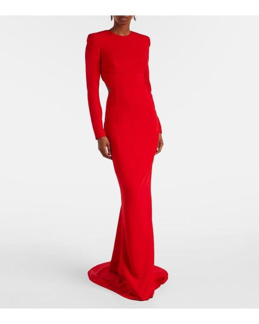 Stella McCartney Red Crepe Gown