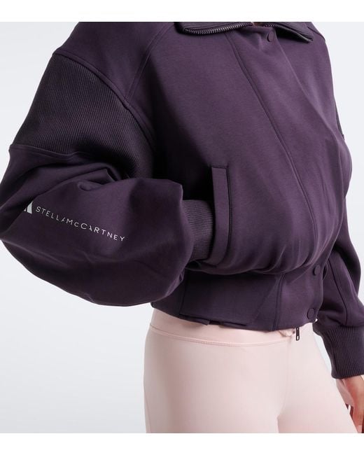 Adidas By Stella McCartney Blue Cotton-Blend Jacket