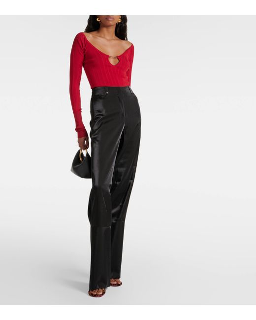 Jacquemus Black Le Pantalon Cubo Wide-leg Pants