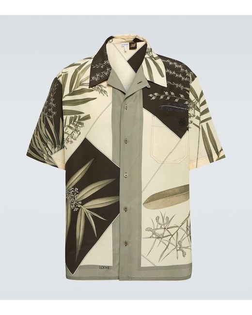 Paula's Ibiza - Camicia in cotone e seta di Loewe in Metallic da Uomo