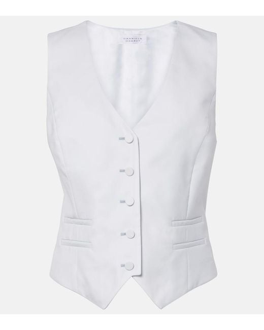 Gabriela Hearst White Coleridge Wool And Silk Vest