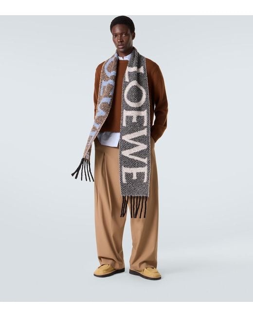 Sciarpa di Loewe in White da Uomo