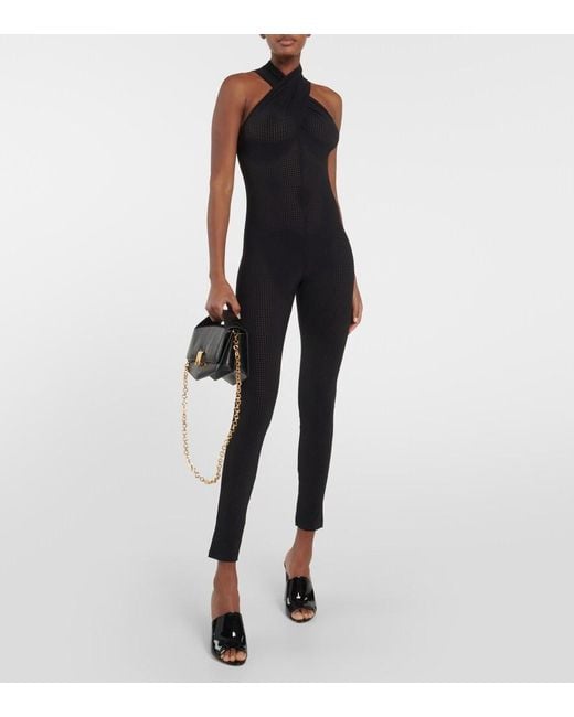 Alaïa Blue Halterneck Jumpsuit