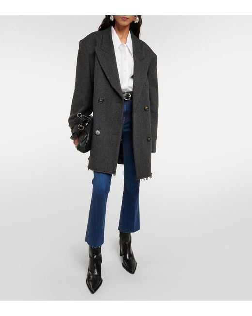 FRAME Blue Le Crop Mini Boot Mid-Rise Bootcut Jeans