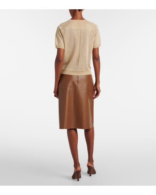 Joseph Natural Lille Knitted Lame Top