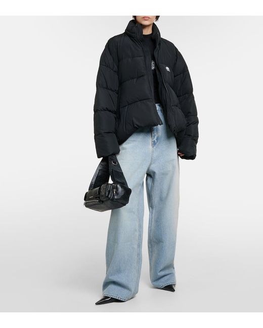Balenciaga Black Wattierte Jacke C-Shape