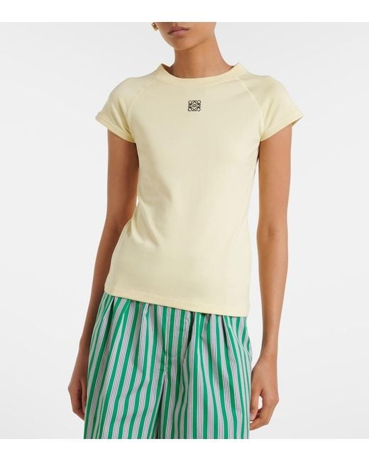 Loewe Natural Anagram Cotton-Blend T-Shirt
