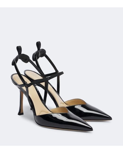 Fendi Black Very Colibri Leather Slingback Pumps