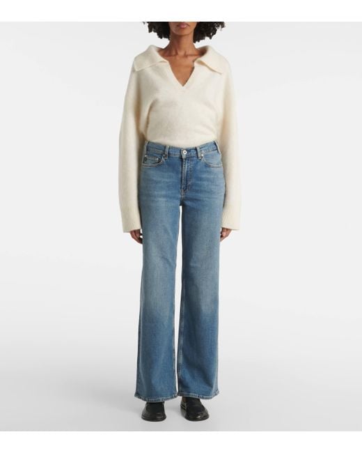 AG Jeans Blue New Baggy Wide-Leg Jeans