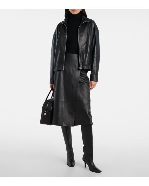 Yves Salomon Black Leather Jacket