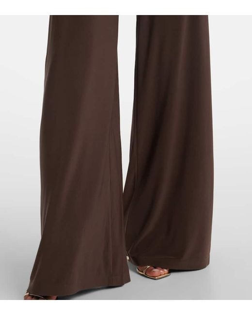 Norma Kamali Purple Strapless Jersey Jumpsuit