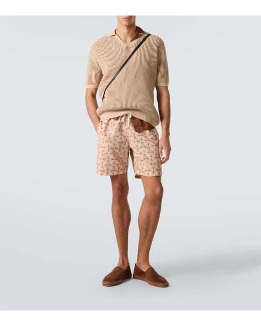 Frescobol Carioca Natural Rino Cotton And Cashmere Polo Shirt for men