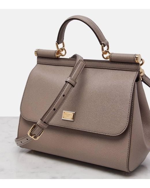Dolce & Gabbana Natural Tote Sicily Medium Aus Leder