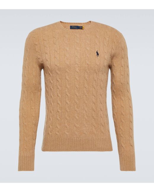 Polo Ralph Lauren Natural Cable-knit Wool Cashmere Sweater for men