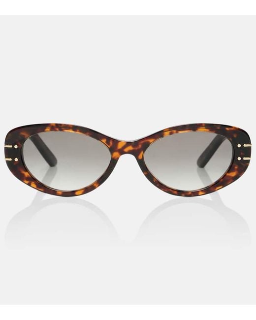 Dior Brown Ovale Sonnenbrille Dior Signature B8U