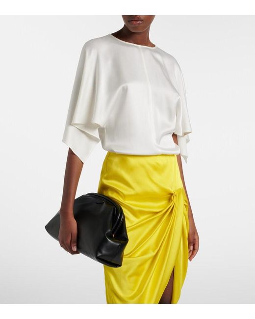 Stella McCartney White Open-Back Satin Top