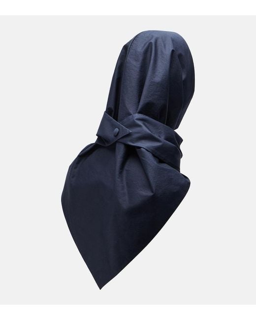 Nour Hammour Black Cotton-Blend Canvas Hood
