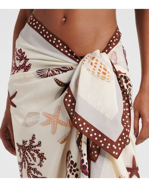 Eres Natural Latte Cotton And Silk Beach Cover-Up