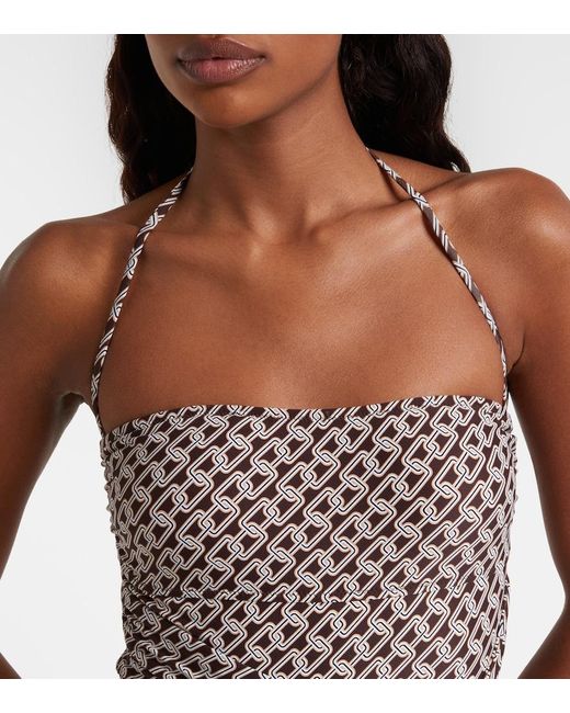 Melissa Odabash Brown Munich Printed Swimsuit