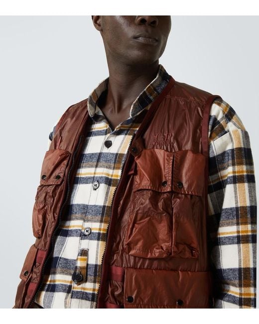 C P Company Brown Cs Ii Logo Technical Vest for men