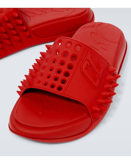 Sandales Take It Easy a ornements Christian Louboutin pour homme en coloris Red