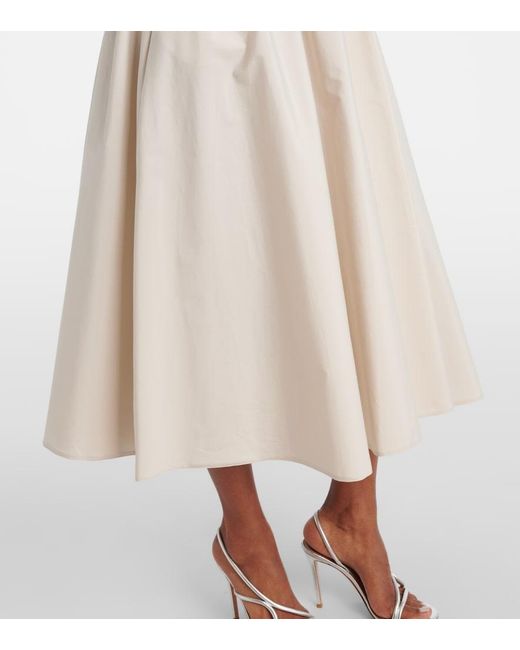 Max Mara Natural Terry Cotton Poplin Midi Dress