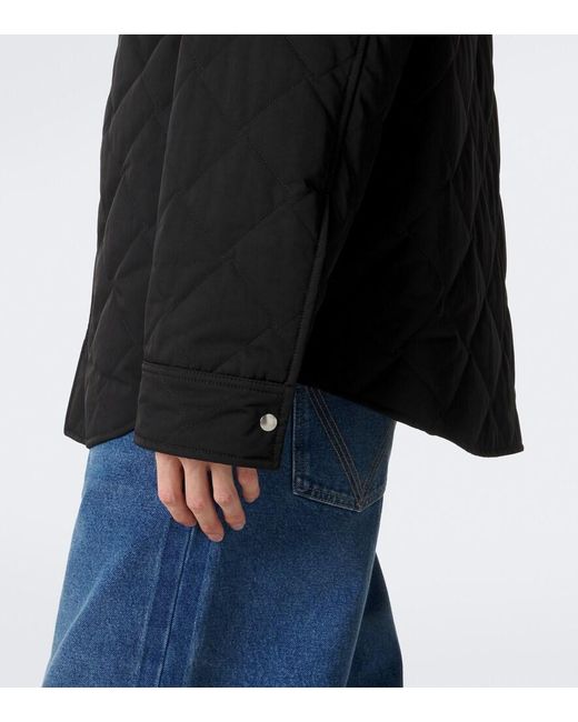 Bottega Veneta Black Intrecciato Quilted Cotton-Blend Overshirt for men