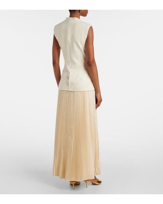 Jonathan Simkhai Natural Georgina' Long Dress With Sleeveless Vest