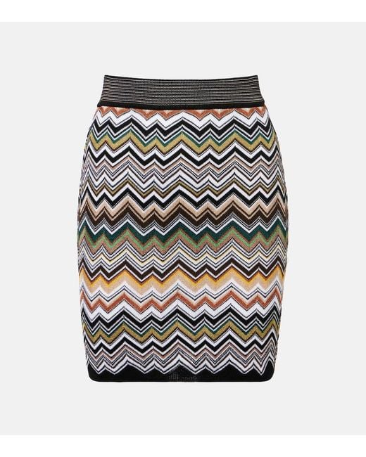 Missoni Brown Zig Zag Miniskirt