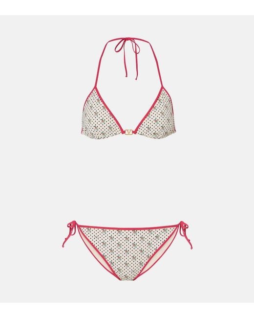 Valentino Pink Printed Bikini