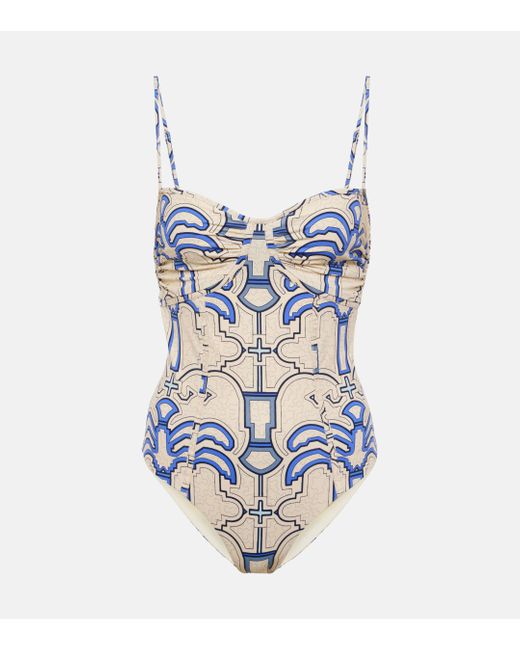 Johanna Ortiz Blue Printed Swimsuit